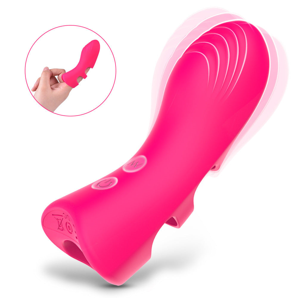 Vibrator de Deget din Silicon – 10 Frecvențe, Stimulare Punctul G + Gel Lubrifiant 25ml, Waterproof