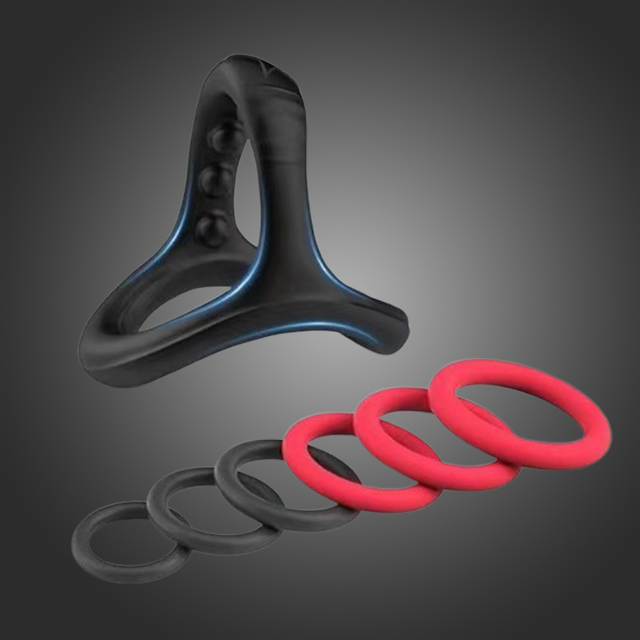 Set Inele Penis, Silicon Medical, Multicolor, Refolosibil