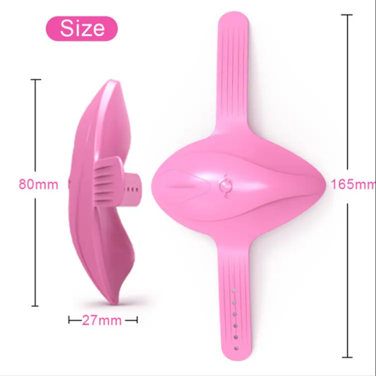 Vibrator Fluture Wireless, Design Subtil, Pozitionare pe Chilot, cu Telecomandă, Waterproof, Roz