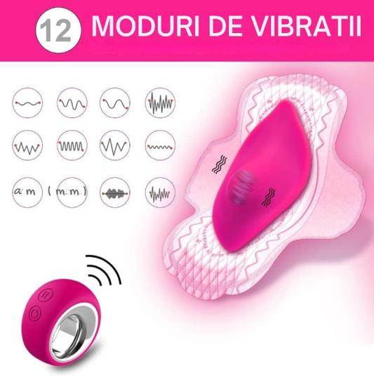 Vibrator Invizibil, Pozitionare pe Chilot, Silentios Stimulare Clitoris și Punctul G, Waterproof