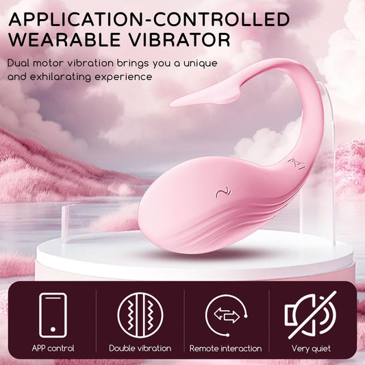 Vibrator cu Aplicație, Stimulare a Clitorisului și a Punctului G, Waterproof + Gel Lubrifiant 25ml